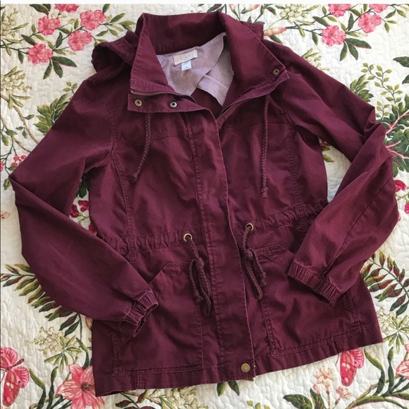LOFT Jackets & Blazers - Loft Burgundy lightweight Jacket